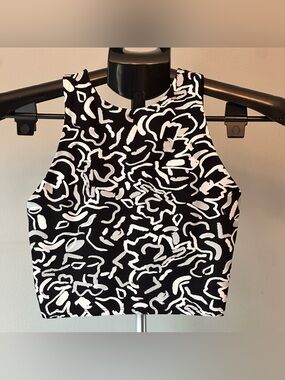 Athleta Conscious Crop Printed Bra Tank A-C XS